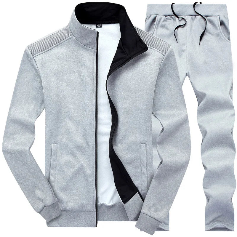 Men Sportwear Sets Fashion Autumn Spring Sporting Suit Sweatshirt +Sweatpants Mens Clothing 2 Pieces Sets Slim Tracksuit hoodies