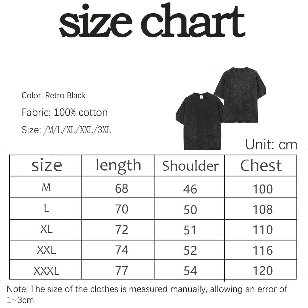 Funny Muscle Gym Retro Washed T-shirt Men's and Women's Fashion Short Sleeve T-shirt Casual Large Size T-shirt