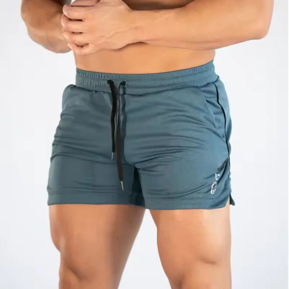 2025 Mens Gym Training Shorts Men Sports Casual Clothing Fitness Workout Running Grid quick-drying compression Shorts Athletics