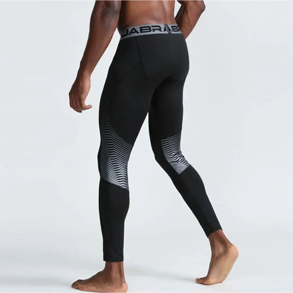 Men's Training Gym Basketball Compression Pants High Elastic Quick Dry Leggings Workout Base Layer
