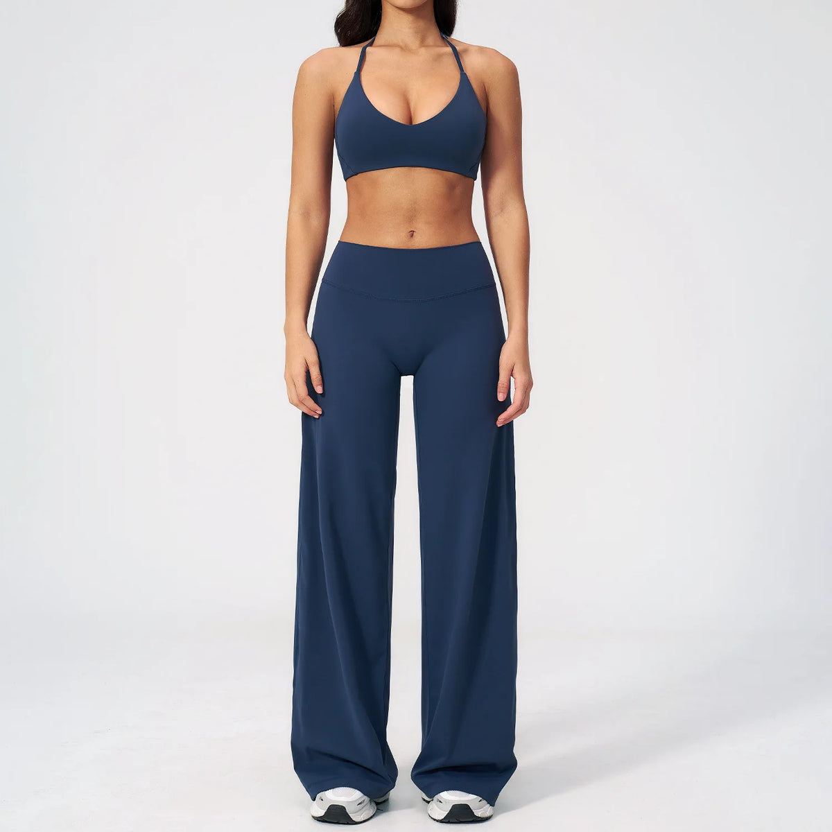Women's Fitness Set Gym Tracksuit Breathable Sports Bra Flared Trousers Suit Workout Clothing Sportswear Female Athletic Wear