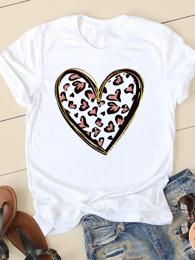 Casual Women's Fashion Women's Short Sleeve Summer Cartoon Fashion Clothing Harajuku  Tops  Graphic T Shirts Aesthetic Polyester