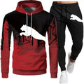 New men's autumn and winter sweatshirt and sweatpants sportswear set, new jogging windproof and warm men's 2-piece set