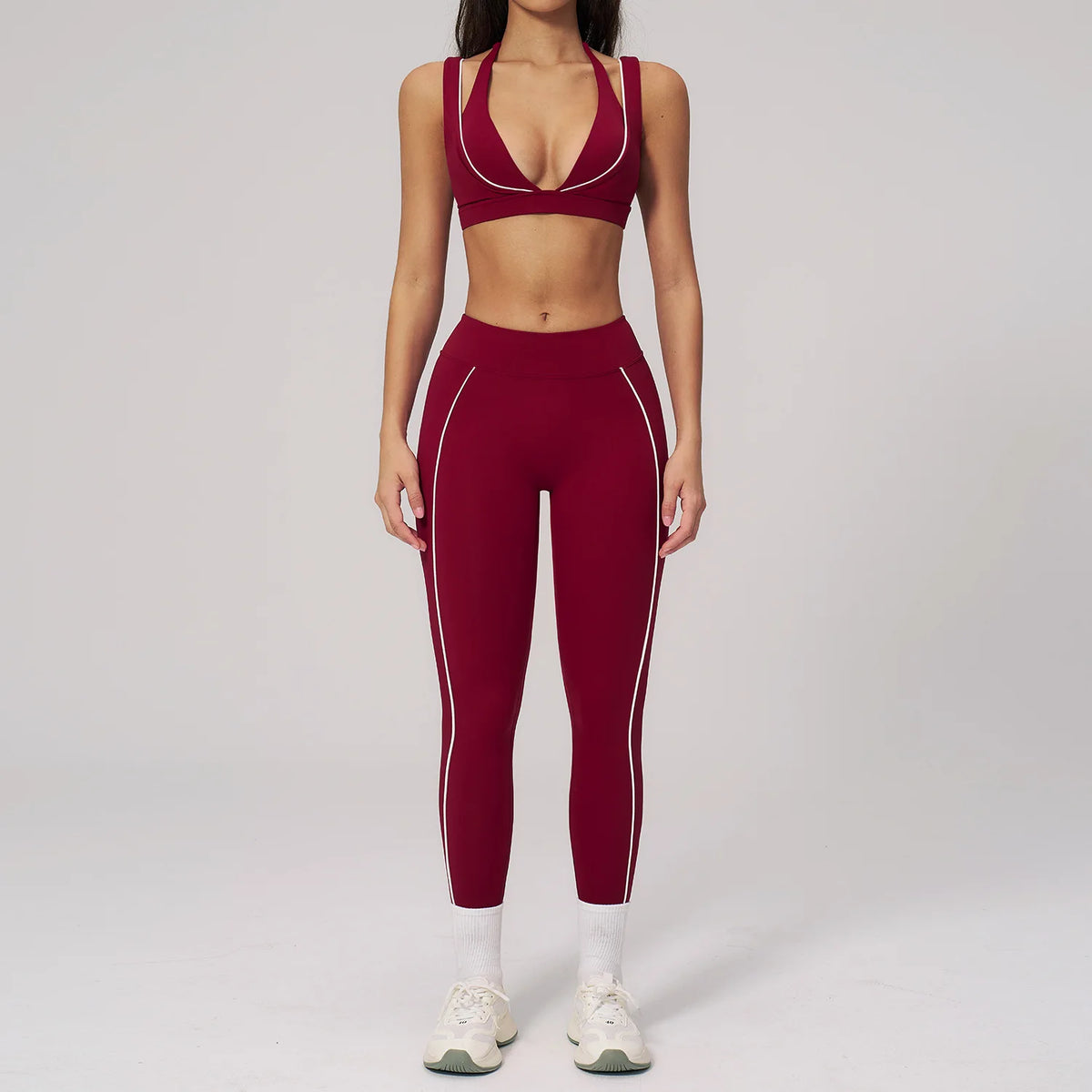 Women's Tracksuit 2PCS Fitness Suit Summer Yoga Sets Sportswear Workout Sports Bra High Waist Leggings Gym Clothing Sports Suits