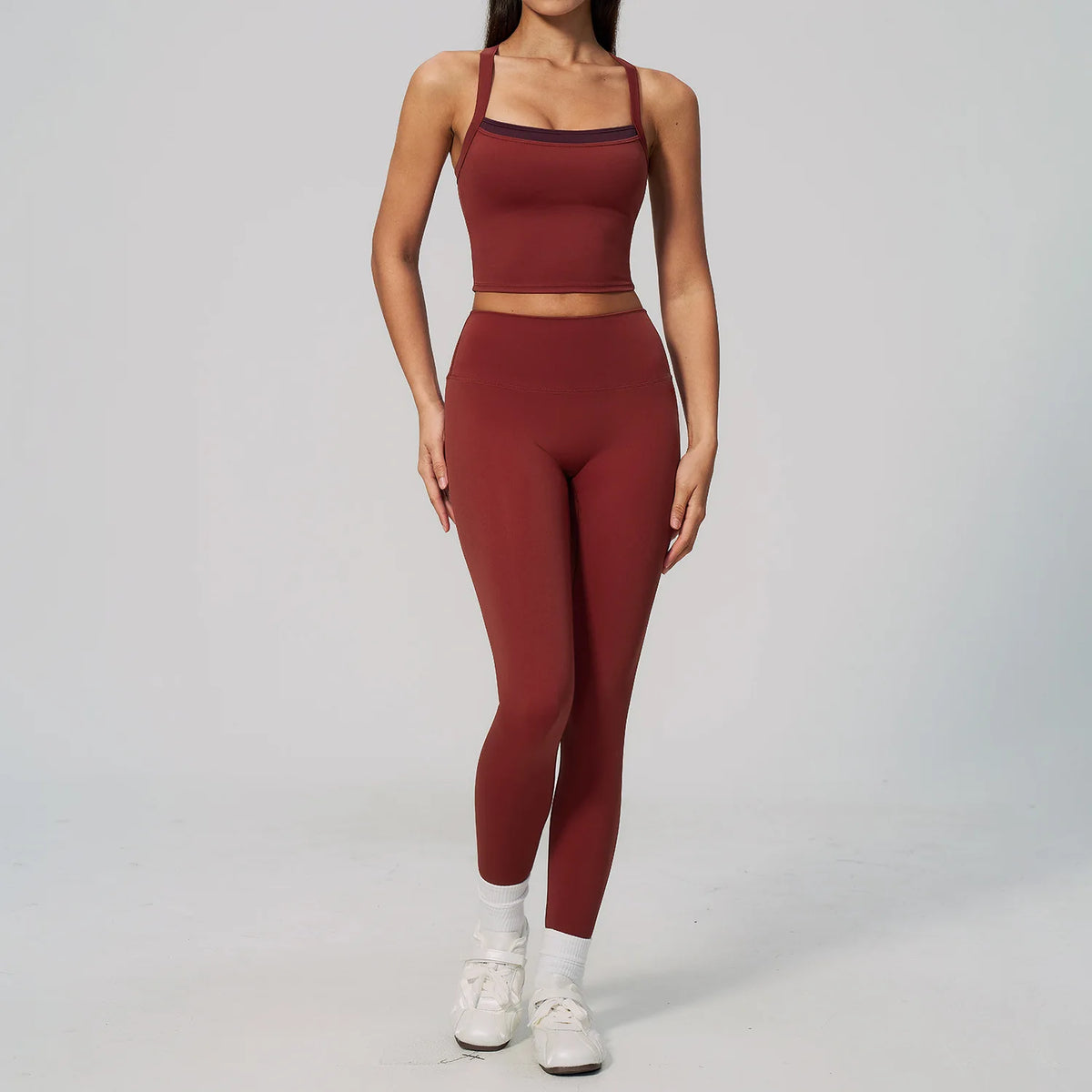 Yoga Set Women Tracksuit 2 Piece Gym Clothing Sportswear Running Tank Top Fitness Leggings Workout Outfits  Athletic Wear Suit