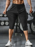 Gym Shorts Men Summer Quick Dry Training Shorts Fitness Lightweight Athletic Sweatpants Workout Bottoms Running Wear 7/8 Pants
