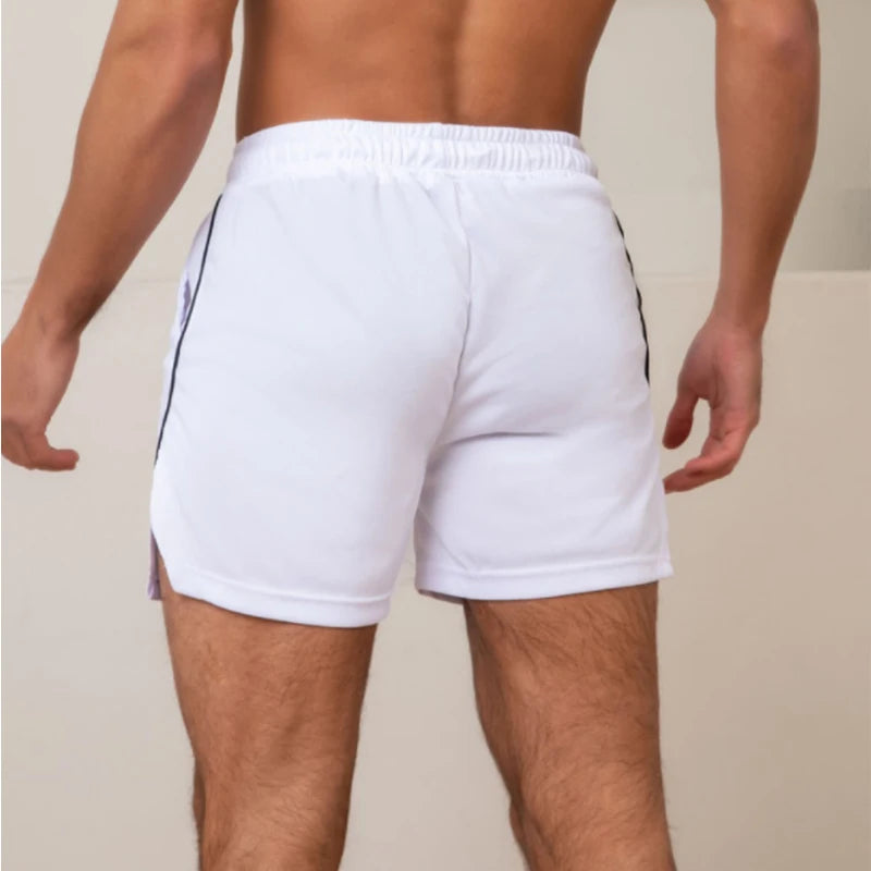 Mens Gym Training Shorts Men Sports Casual Clothing Fitness Workout Running Grid quick-drying compression Shorts Athletics