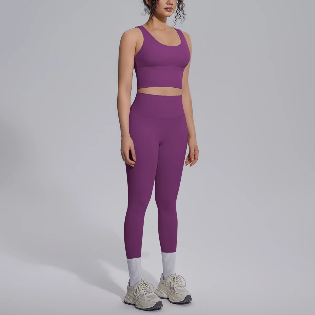 2PCS Yoga Set for Woman's Quick Drying Legging Outdoor Running Fitness Pants Summer Gym Backless Sports Bra with Chest Pad
