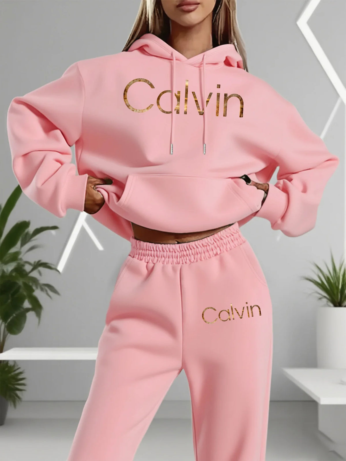 Women's fashion pullover and pants set, printed design set, women's fall/winter pullover outfit plus size woman clothes outfits