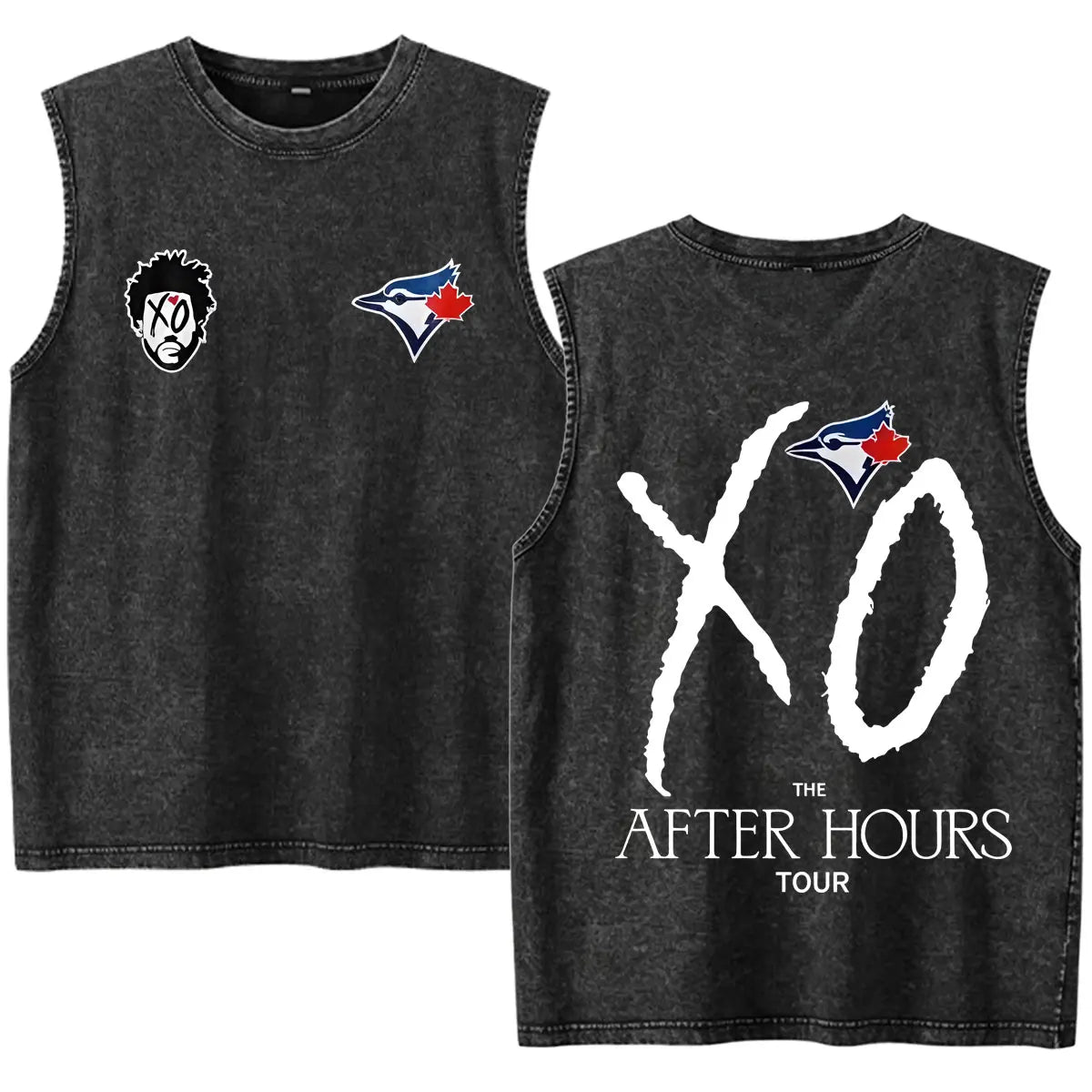 Rapper The Weeknd 2026 After Hours Til Dawn with Playboi Carti Tour Vintage Washed Tank Top Men Summer Oversized Fans Music Vest
