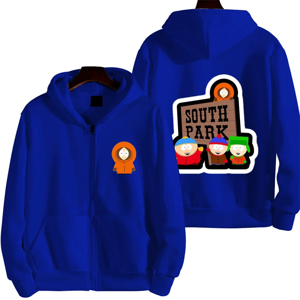 Cartoon Anime Zip-Up Hoodie | Men's & Women's Couple Sweatshirt