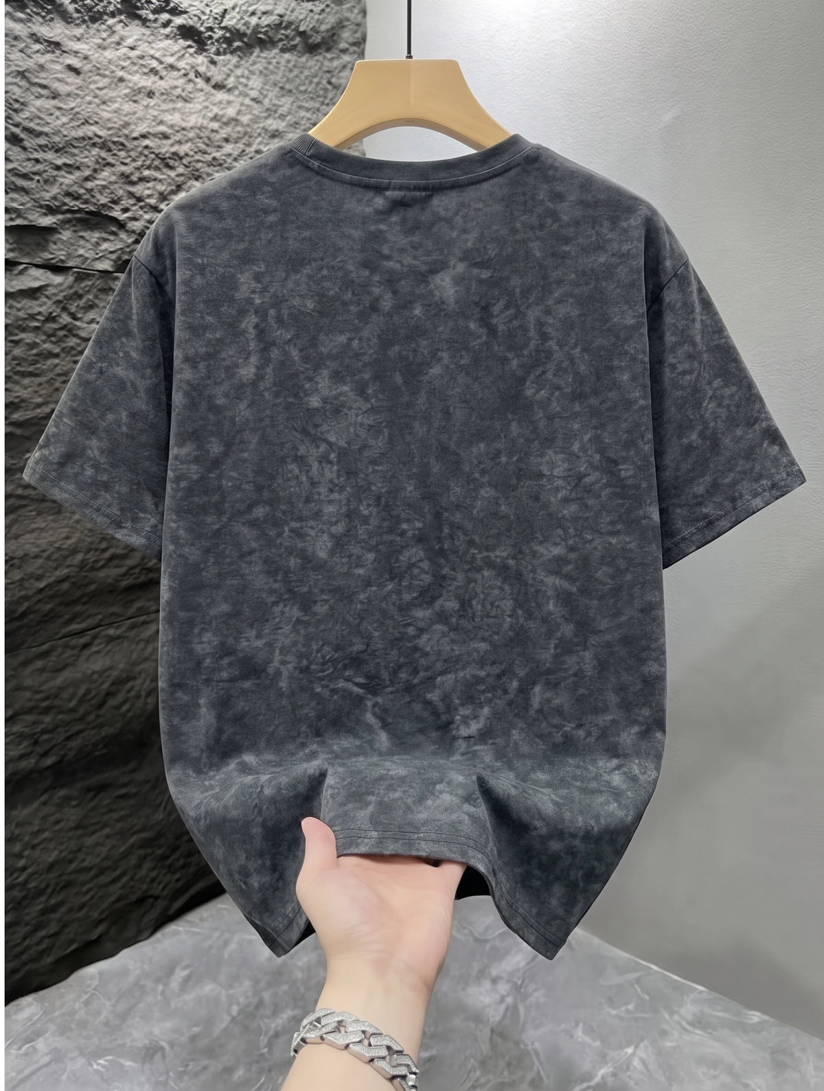 Men Vintage Acid Washed T-shirt Solid Color Mineral Wash Blank Graphic Tee Oversized Loose Short Sleeve Unisex Hip Hop Streetwear Tops