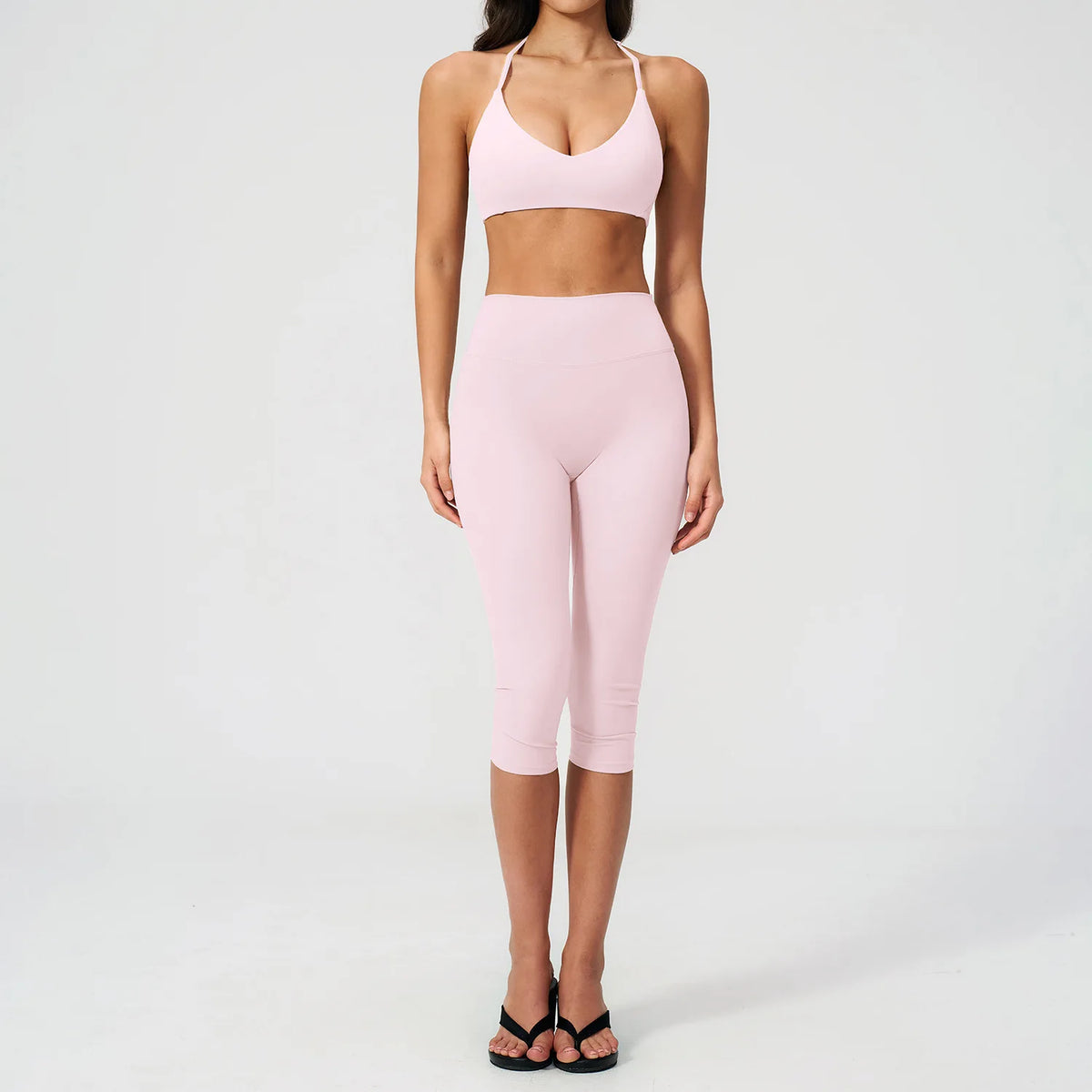 Women's Fitness Set Gym Tracksuit Breathable Sports Bra Flared Trousers Suit Workout Clothing Sportswear Female Athletic Wear