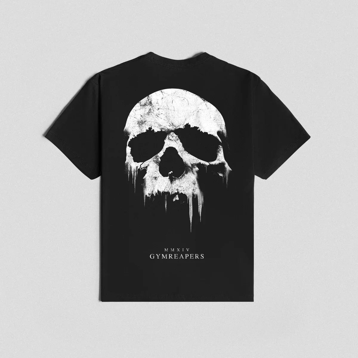 Muscle Fitness Men's T-shirt Summer Athleisure Workout Short Sleeve Skull Graphic Tees Cotton Gym Reapers Sports Shirts Tops