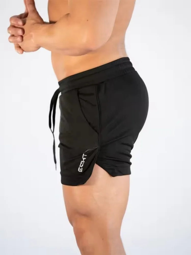 2025 Mens Gym Training Shorts Men Sports Casual Clothing Fitness Workout Running Grid quick-drying compression Shorts Athletics