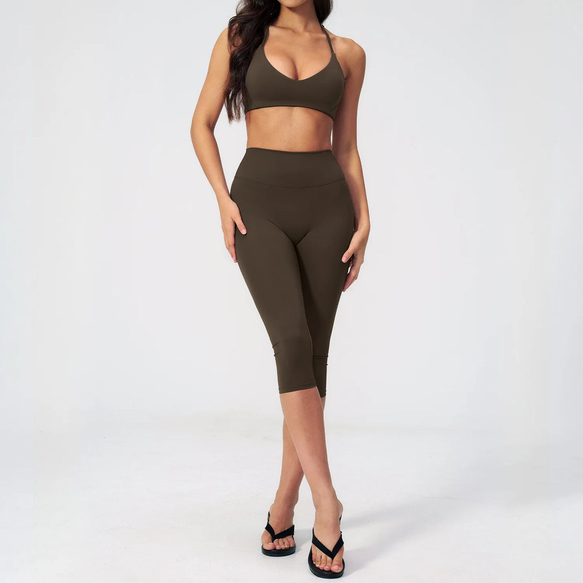 Women's Fitness Set Gym Tracksuit Breathable Sports Bra Flared Trousers Suit Workout Clothing Sportswear Female Athletic Wear
