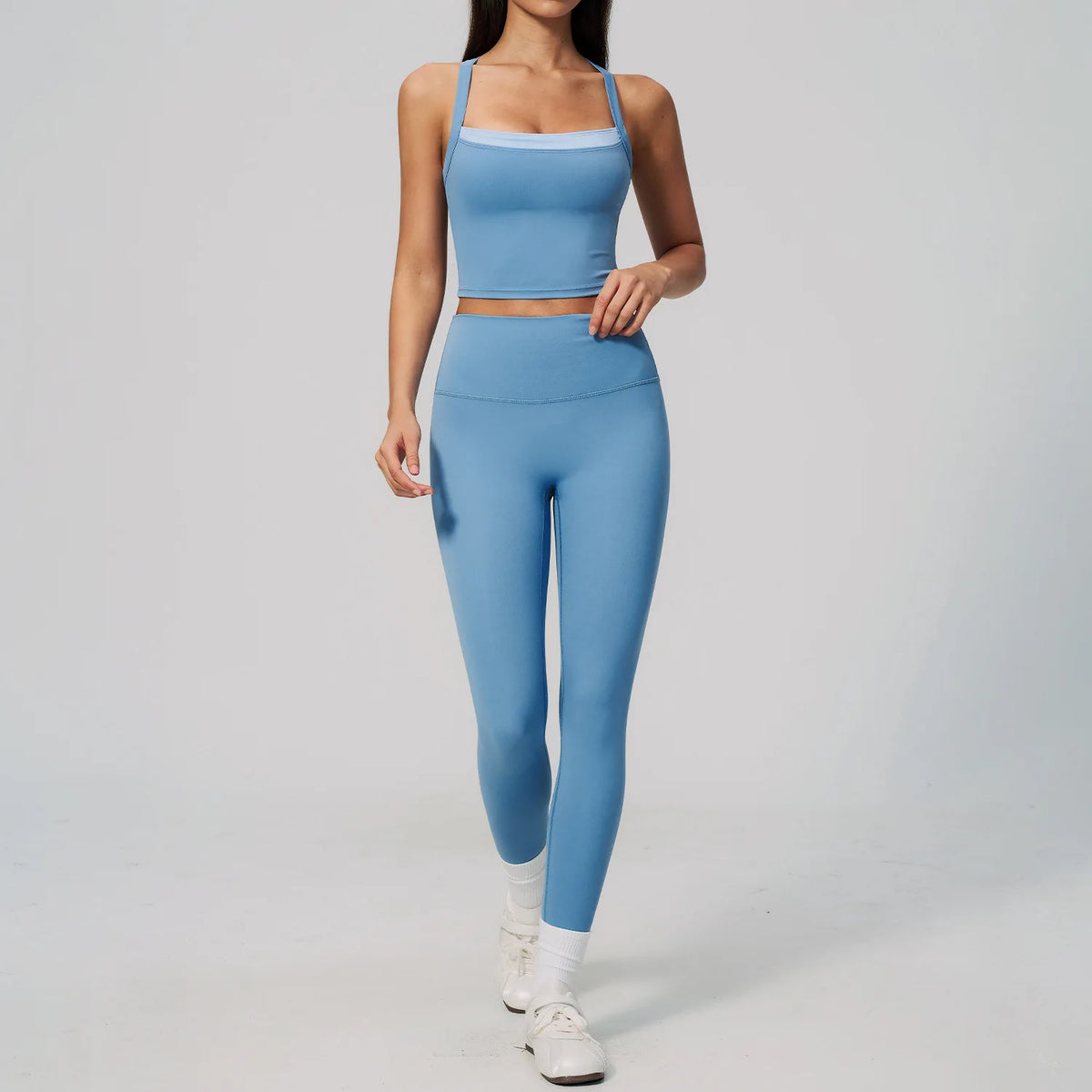Yoga Set Women Tracksuit 2 Piece Gym Clothing Sportswear Running Tank Top Fitness Leggings Workout Outfits  Athletic Wear Suit
