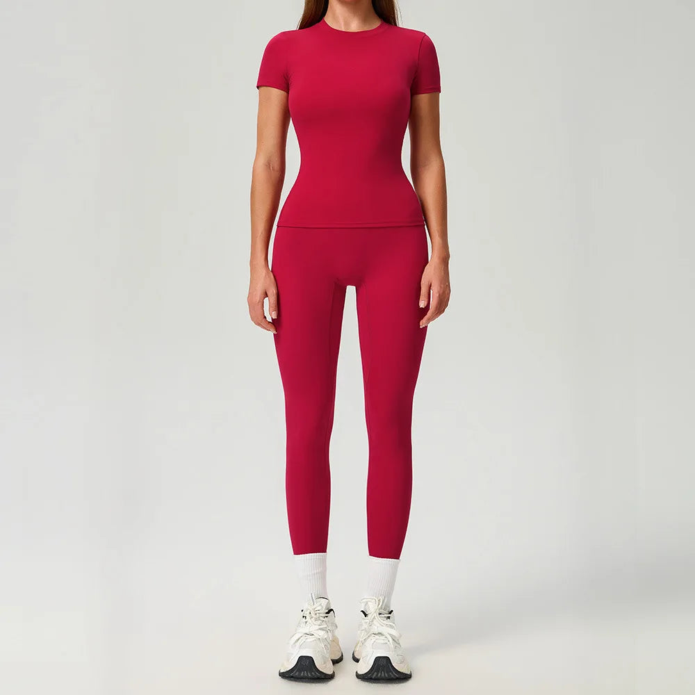Yoga Set 2/3PCS Women Outfits Sportswear Workout Clothes Athletic Wear Gym Legging Fitness Bra Crop Top Long Sleeve Sports Suits
