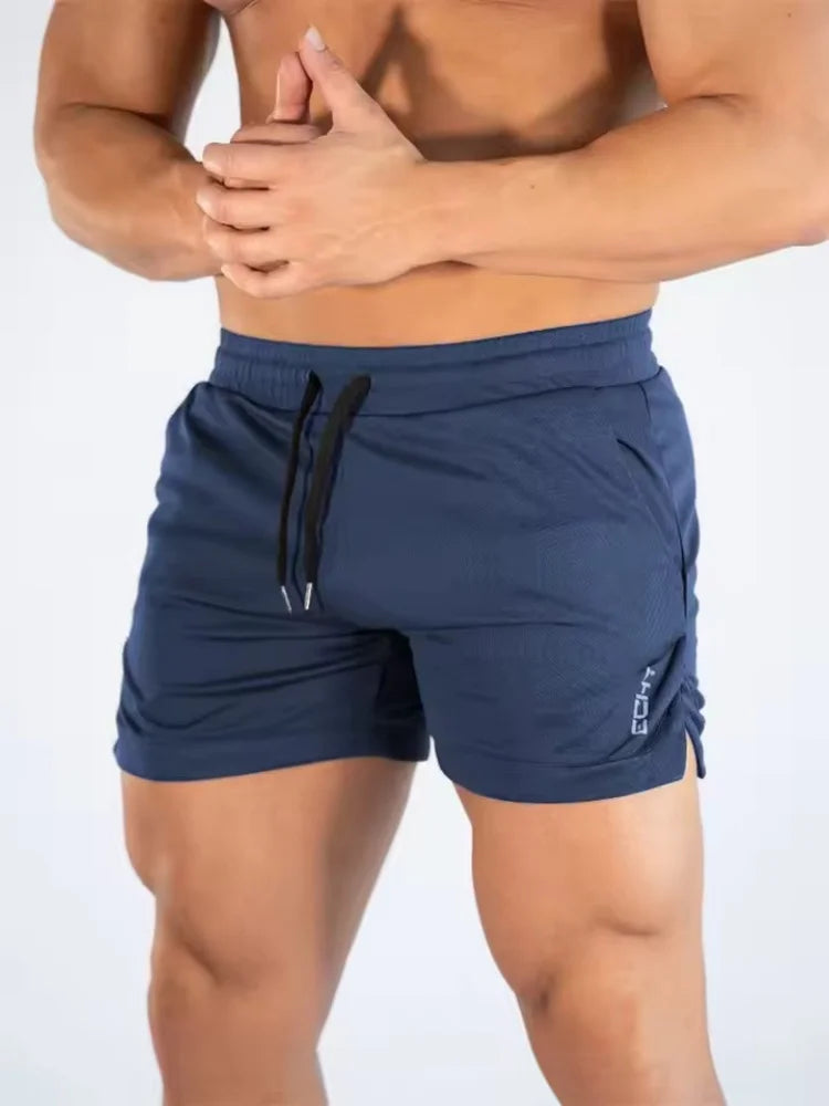 2025 Mens Gym Training Shorts Men Sports Casual Clothing Fitness Workout Running Grid quick-drying compression Shorts Athletics