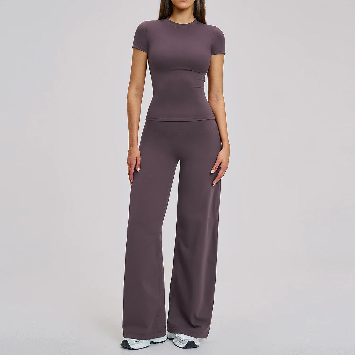 Women's Fitness Set Gym Tracksuit Breathable Sports Bra Flared Trousers Suit Workout Clothing Sportswear Female Athletic Wear