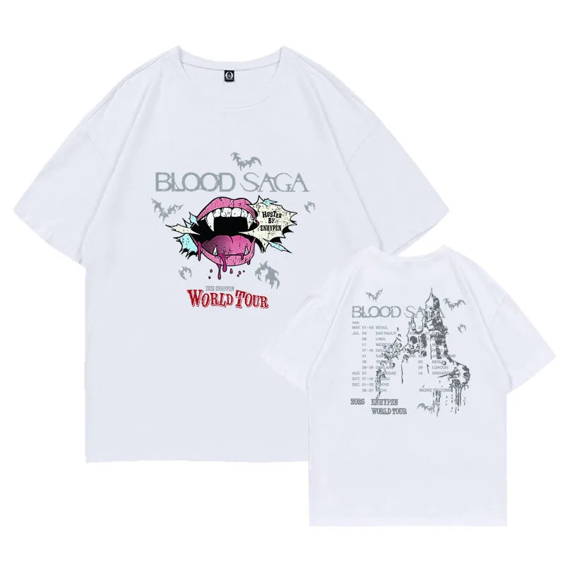 2026 Tour Concert Korean Boy Band Graphic T Shirt Men Women Short Sleeve Fashion Vintage Pop T-shirts