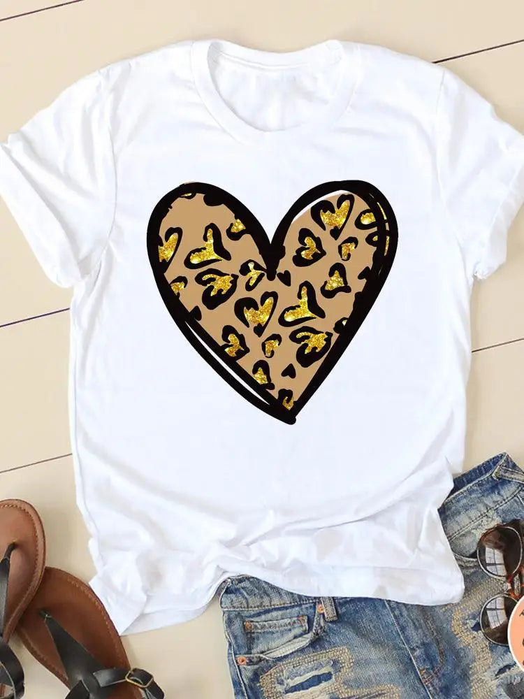 Casual Women's Fashion Women's Short Sleeve Summer Cartoon Fashion Clothing Harajuku  Tops  Graphic T Shirts Aesthetic Polyester