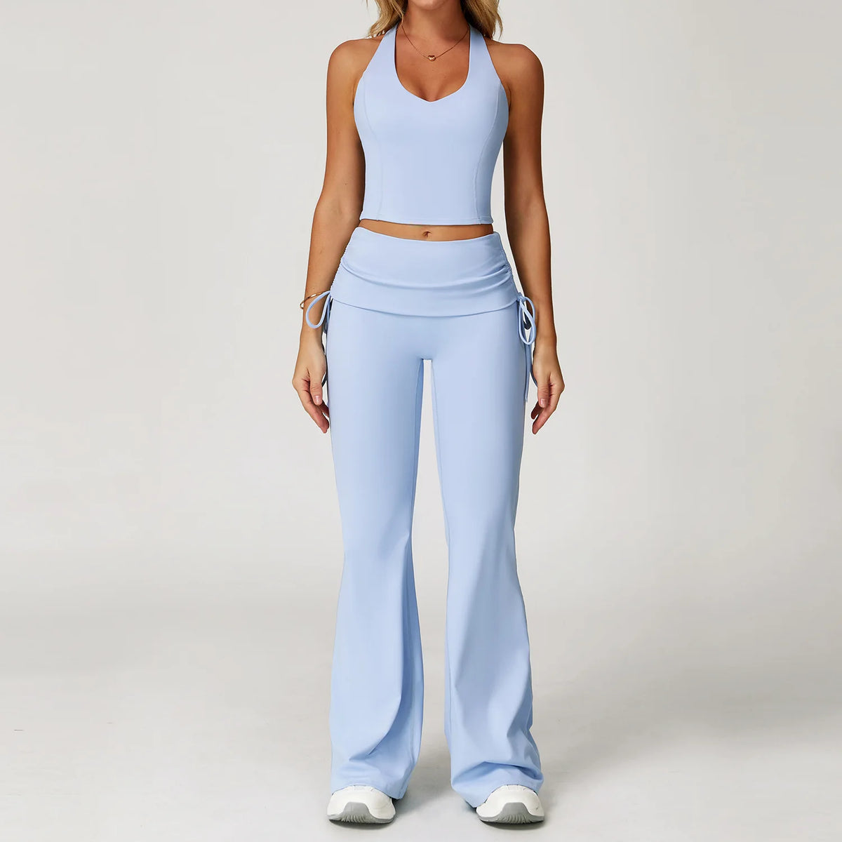 Women Tracksuit Yoga Set 2 Pieces Workout Outfits Fitness Sportswear Gym Clothes High Waist Leggings Sports Bra Athletic Wear
