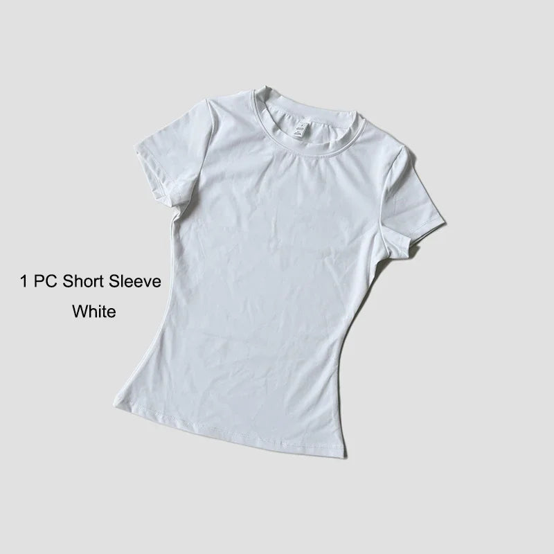 Yoga Suit Sports Set Women Quick-Drying Gym Set Tracksuit Running Workout Short Sleeve Leggings Sports Yoga Clothing