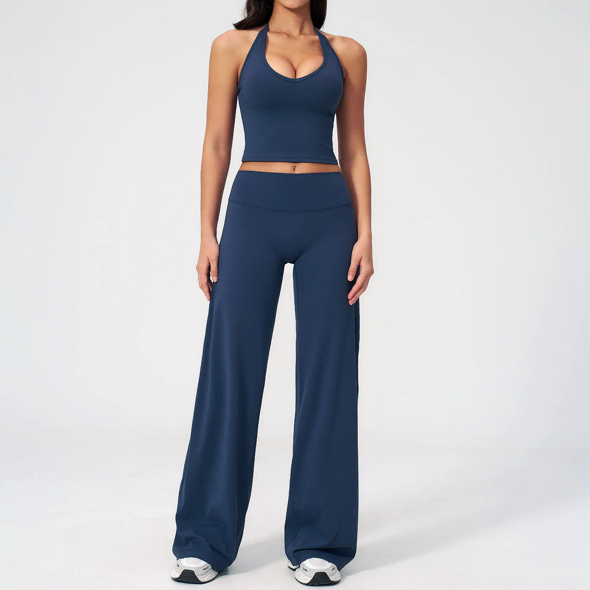 Women's Fitness Set Gym Tracksuit Breathable Sports Bra Flared Trousers Suit Workout Clothing Sportswear Female Athletic Wear