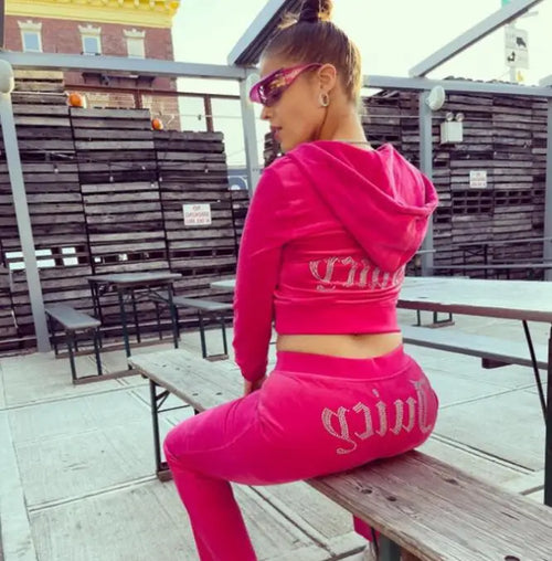 2025 Autumn Winter Women Sweatshirt Set Solid Color Casual Simple Hooded 2 Piece Set Fashion Gym Jogging Woman Pant Sets