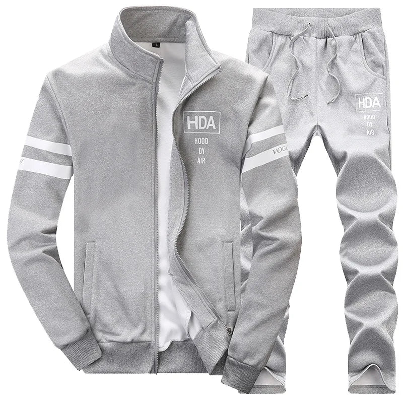 Men Sportwear Sets Fashion Autumn Spring Sporting Suit Sweatshirt +Sweatpants Mens Clothing 2 Pieces Sets Slim Tracksuit hoodies