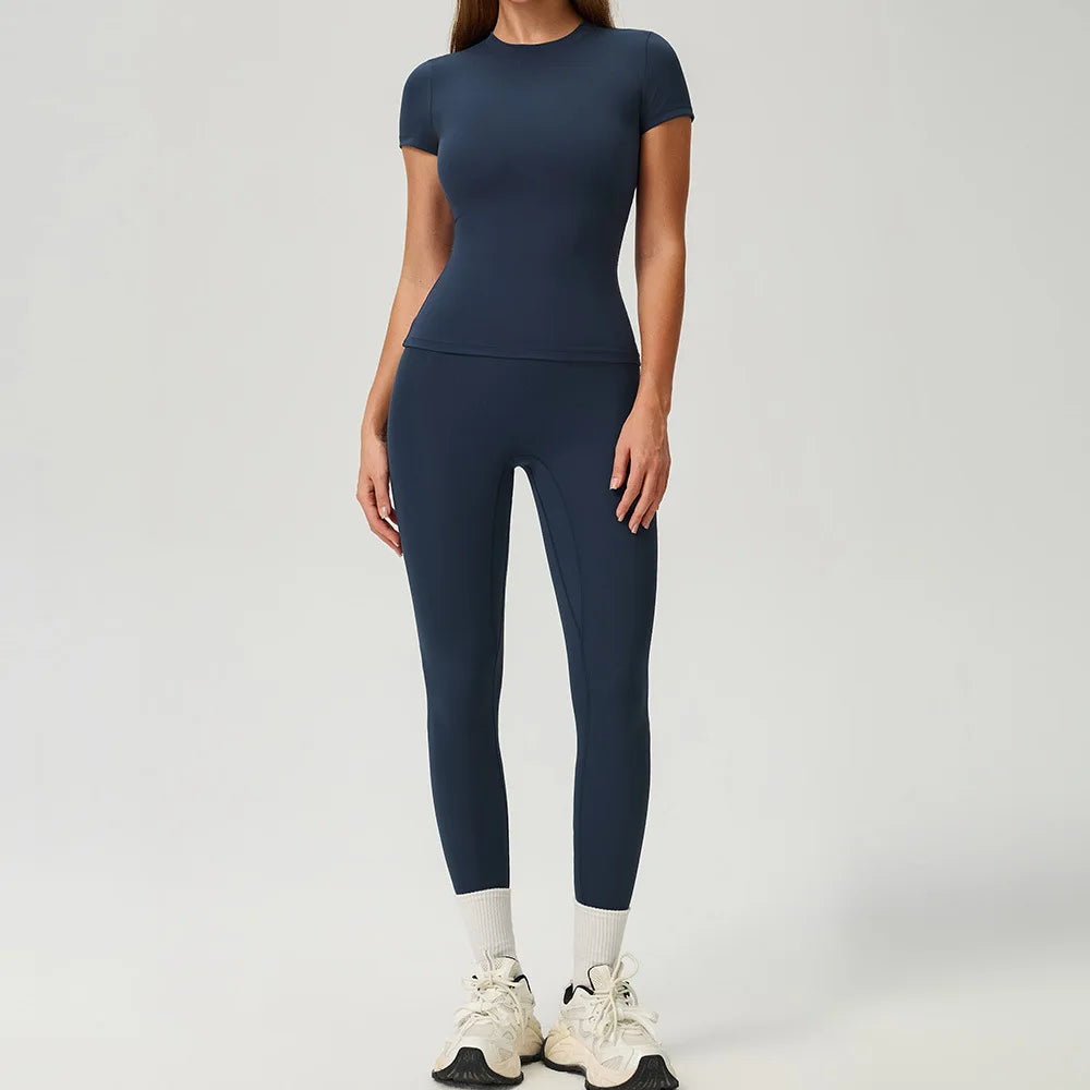 Yoga Set 2/3PCS Women Outfits Sportswear Workout Clothes Athletic Wear Gym Legging Fitness Bra Crop Top Long Sleeve Sports Suits