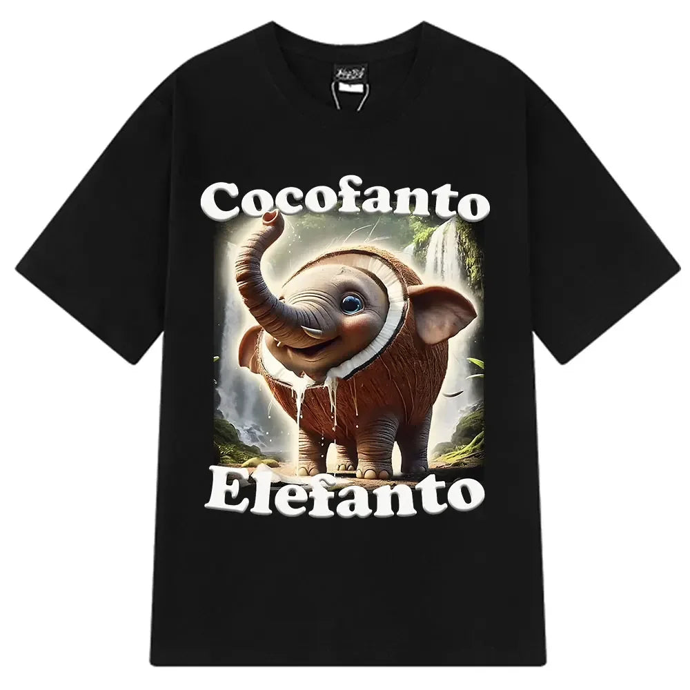Italian Brainrot Tralalero Tralala Tung Sahur Bombardiro Crocodilo Fun Meme T-shirt Women's Fashion Loose T-shirt