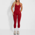 Women's Yoga Set Bum Balance Fitted Halter Tops & Shaping Pants 2pcs Yoga Sportwear Workout Gym Clothing High Waist Leggings Set
