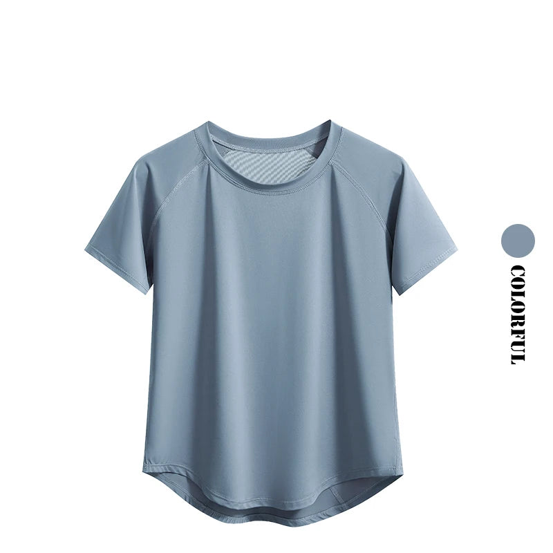 DRUR 2pcs Yoga Set Women Summer Sports Suit 2 Piece Sportswear Outfits Female Short Sleeve Fitness Tops Running Shorts Sets New