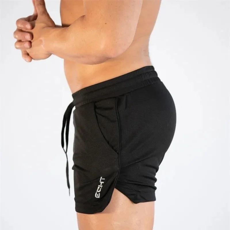 2025 NEW Mens Gym Training Shorts Men Sports Casual Clothing Fitness Running Grid Beach Pants Quick-Drying Breathable Men Shorts