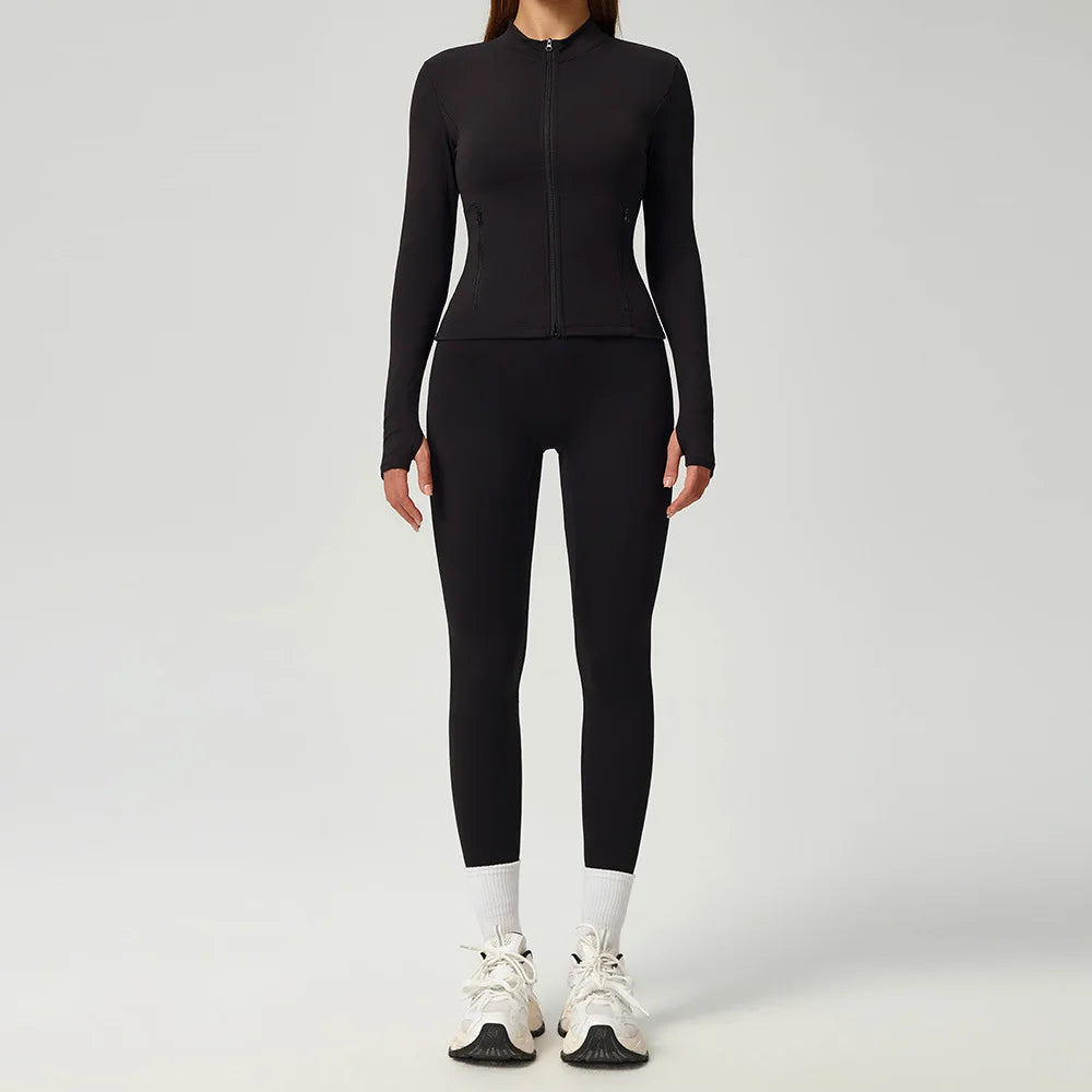 Yoga Set 2/3PCS Women Outfits Sportswear Workout Clothes Athletic Wear Gym Legging Fitness Bra Crop Top Long Sleeve Sports Suits