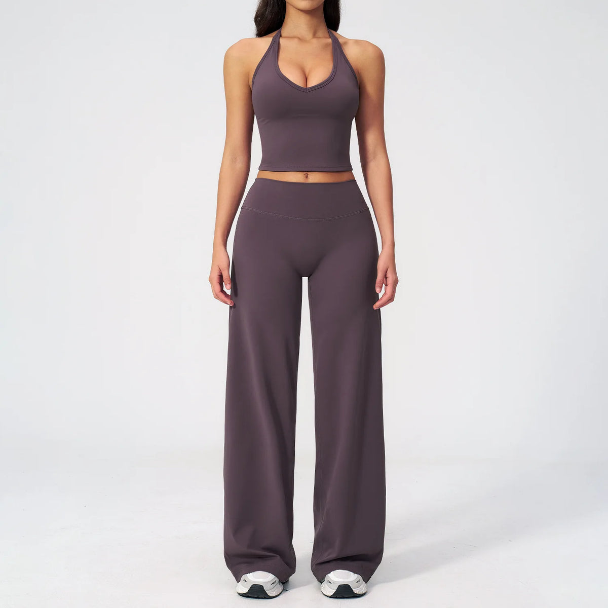 Women's Fitness Set Gym Tracksuit Breathable Sports Bra Flared Trousers Suit Workout Clothing Sportswear Female Athletic Wear