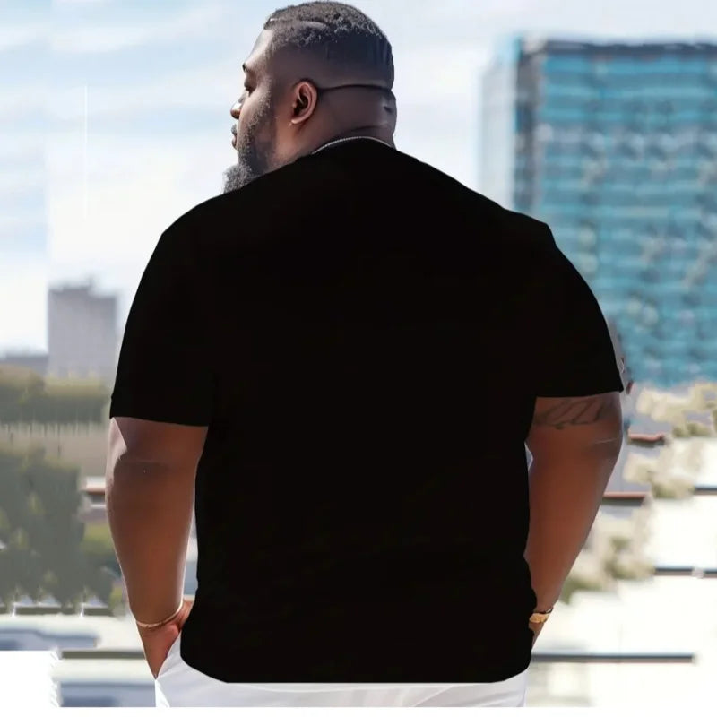 Men's Plus Size Cotton T-Shirt | Casual Short Sleeve Tee 1XL-7XL