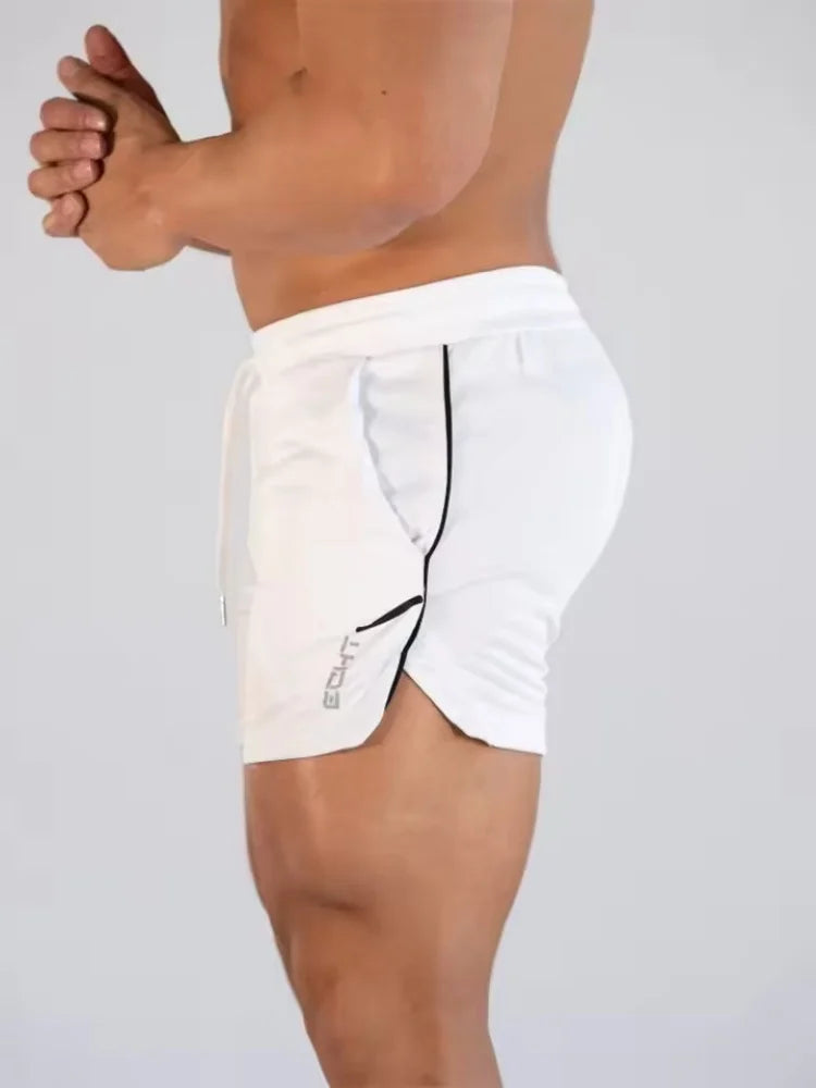 2025 Mens Gym Training Shorts Men Sports Casual Clothing Fitness Workout Running Grid quick-drying compression Shorts Athletics