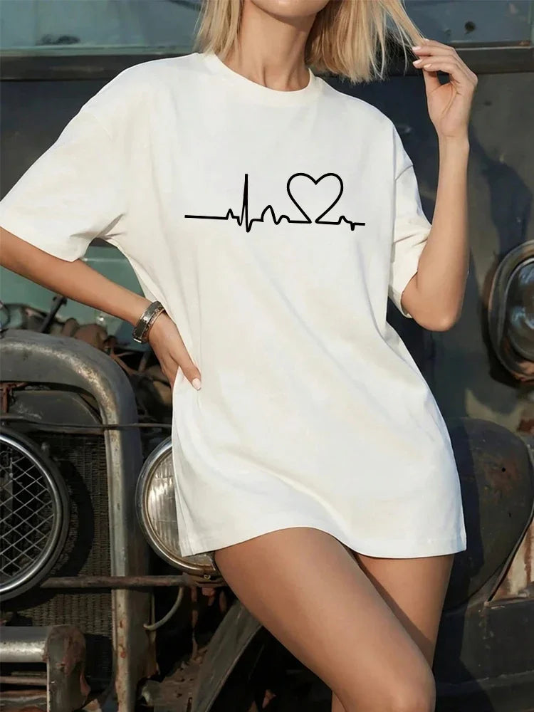 Spring Summer New Women T-shirt Classic Black/white Pure Color Oversize Tees Female Home Outdoor Casual Fashion Short Sleeve Top