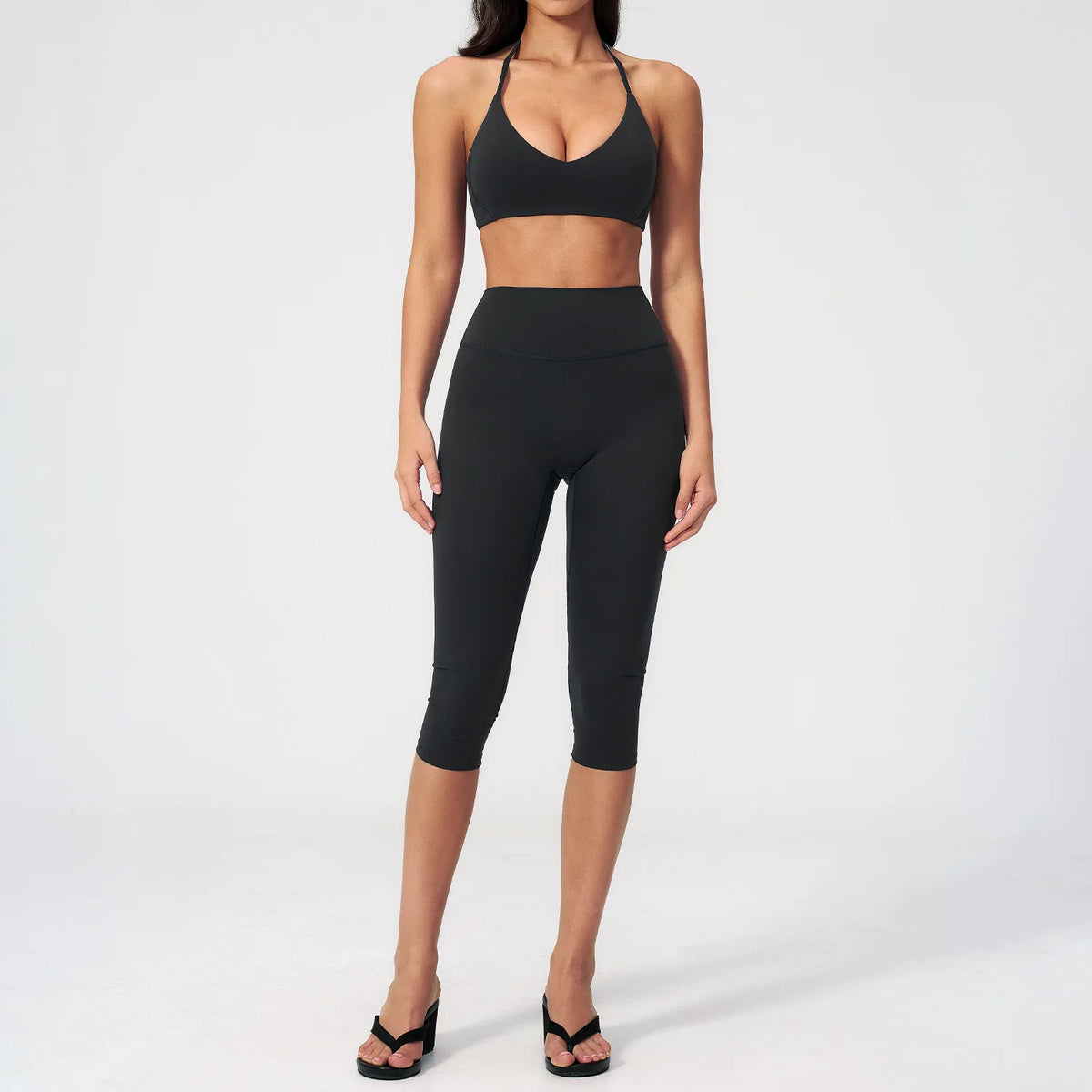 Women's Fitness Set Gym Tracksuit Breathable Sports Bra Flared Trousers Suit Workout Clothing Sportswear Female Athletic Wear