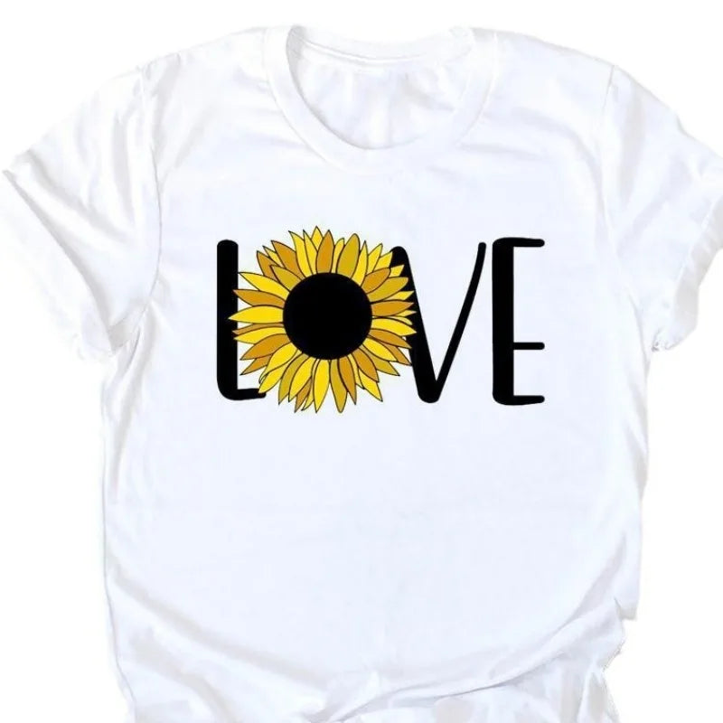Casual Women's Fashion Women's Short Sleeve Summer Cartoon Fashion Clothing Harajuku  Tops  Graphic T Shirts Aesthetic Polyester