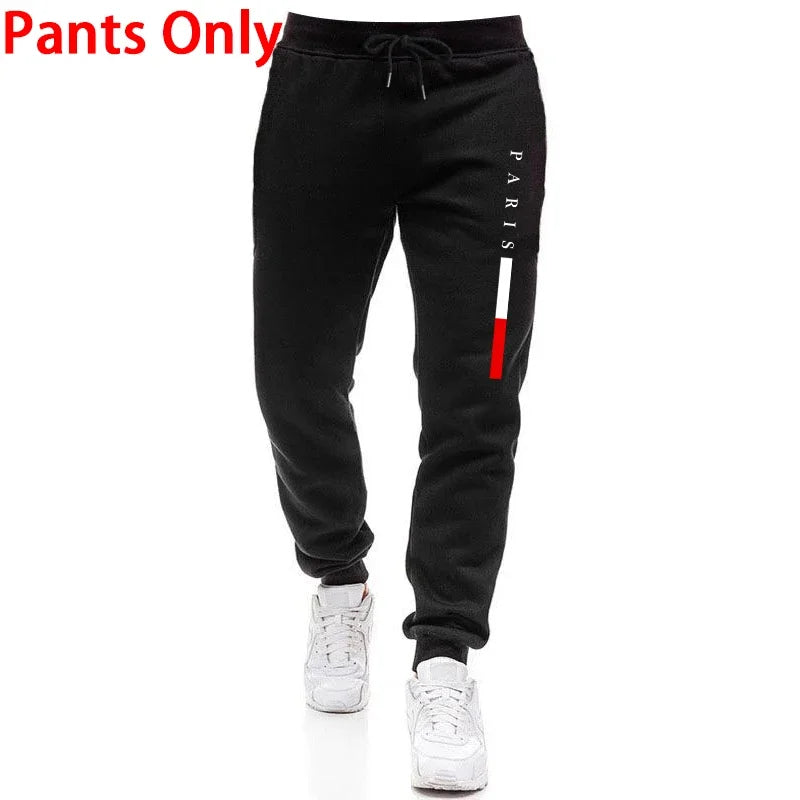 2026 Hot Sale Men's Set Hooded Sweatshirt and Jogger Pants Urban Casual Fashion Hoodie Sportswear Paris Printed Pullover Outfits