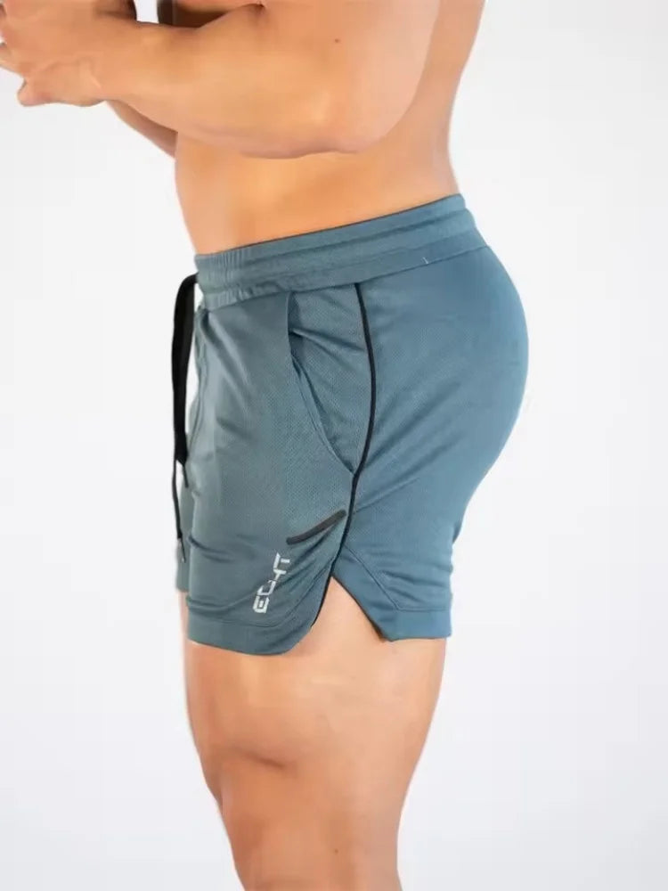 2025 Mens Gym Training Shorts Men Sports Casual Clothing Fitness Workout Running Grid quick-drying compression Shorts Athletics