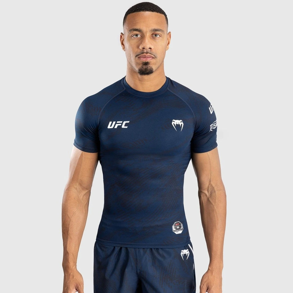 Gym Workout Shirts Men Sports Wear Casual Boxing Tops Combat Training Fitness Quick-Dry Short Sleeve Bodysuit