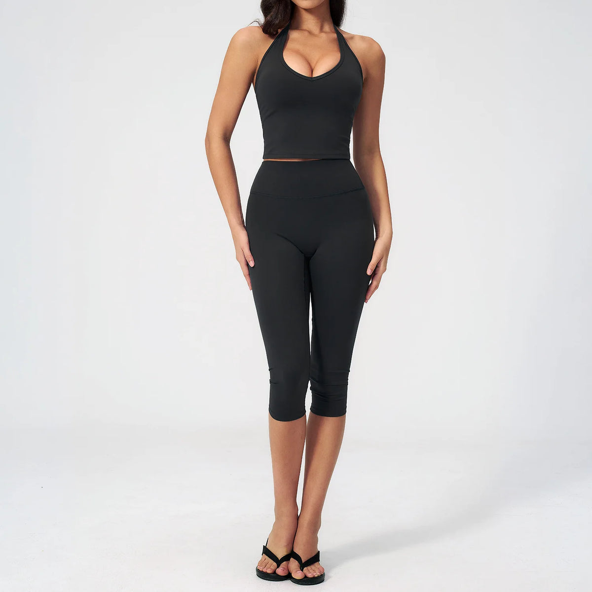 Women's Fitness Set Gym Tracksuit Breathable Sports Bra Flared Trousers Suit Workout Clothing Sportswear Female Athletic Wear