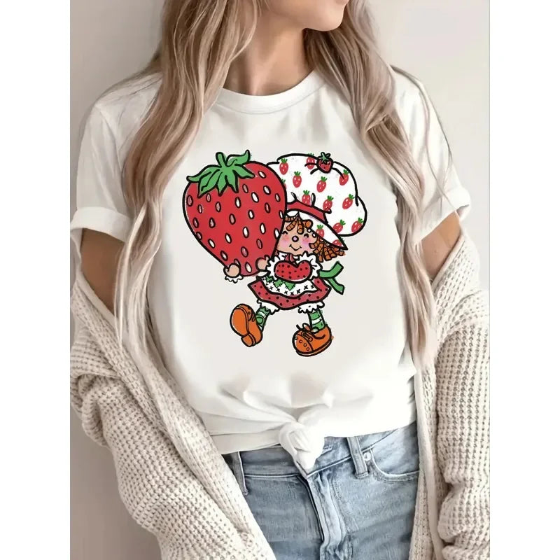 The New Hot Selling Fashion Casual Naughty Girl Printed Women's Short-sleeved Top Women Clothes  Graphic T Shirts Polyester