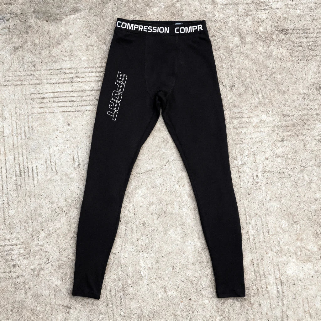 Men's Training Gym Basketball Compression Pants High Elastic Quick Dry Leggings Workout Base Layer