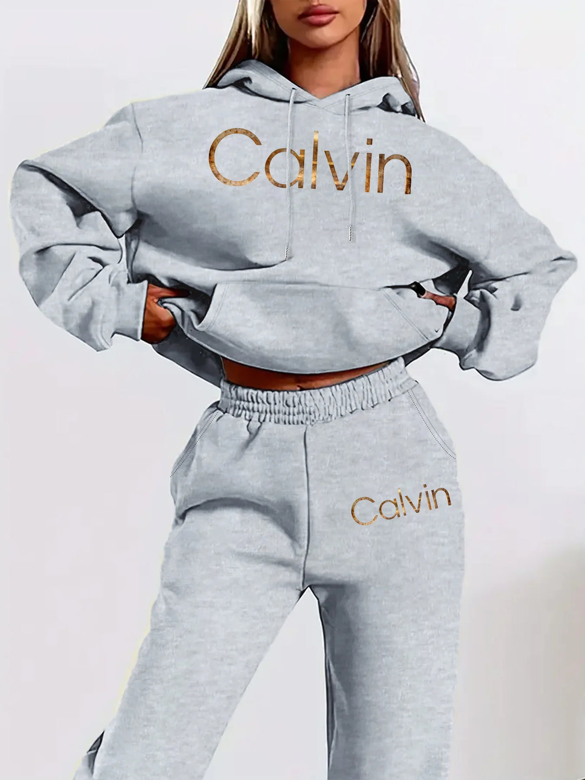 Women's fashion pullover and pants set, printed design set, women's fall/winter pullover outfit plus size woman clothes outfits